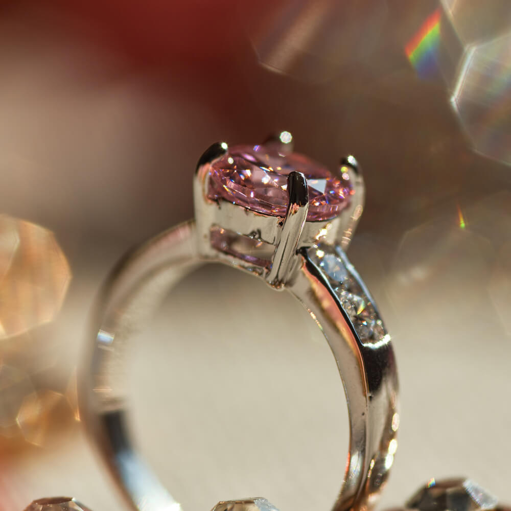 Gold Silver Diamond Ring by Mangalam Jewellers