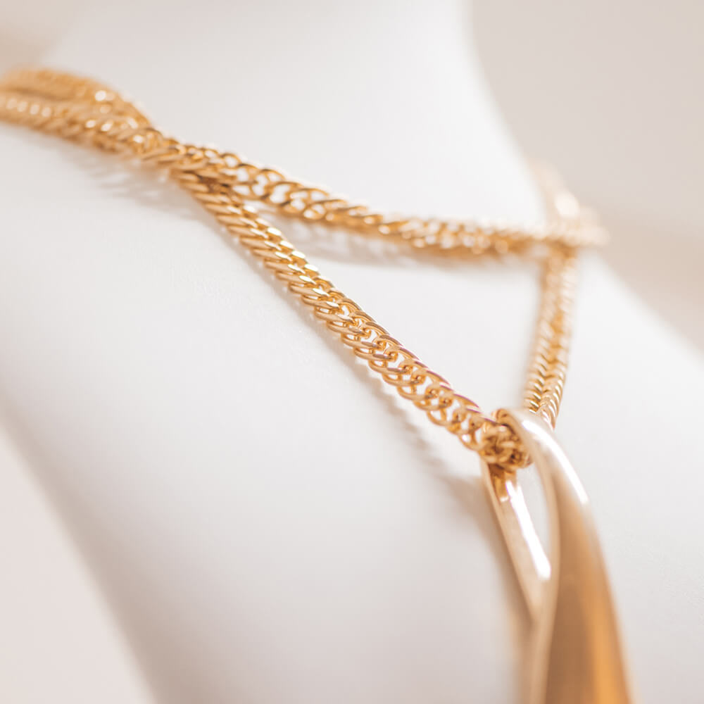 Gold Silver Diamond Necklace by Mangalam Jewellers